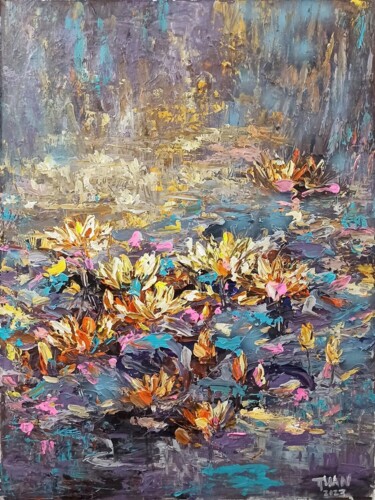 绘画 标题为“Water lily, Flower…” 由Anh  Tuan Le, 原创艺术品, 丙烯