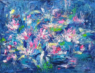绘画 标题为“Water lily, flower…” 由Anh  Tuan Le, 原创艺术品, 丙烯
