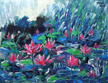 Water lily, Flower of purity 51 绘画 标题为“Water lily, Flower…” 由Anh Tuan Le, 原创艺术品, 丙烯