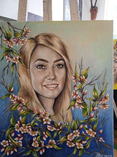 Painting titled "Весна" by Oksana Litovkina, Original Artwork, Oil