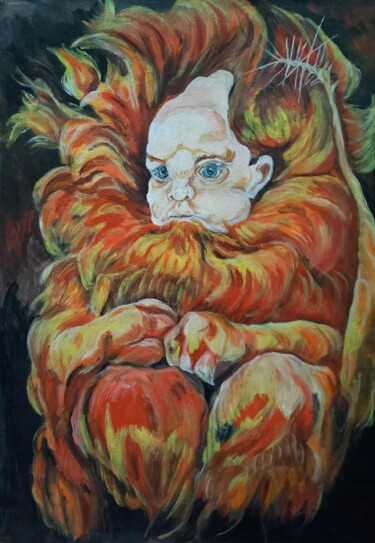 Мантикорочка.2вариант. Painting titled "Мантикорочка.2вариа…" by Tania Timakova, Original Artwork, Acrylic
