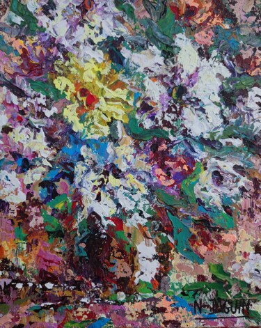 Schilderij getiteld "Gwenn" door Nathalie Jaguin, Origineel Kunstwerk, Acryl Gemonteerd op Houten paneel