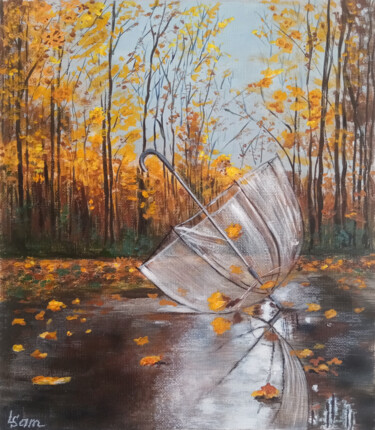 제목이 "Forgotten umbrella."인 미술작품 Любовь Самойлова로, 원작, 아크릴