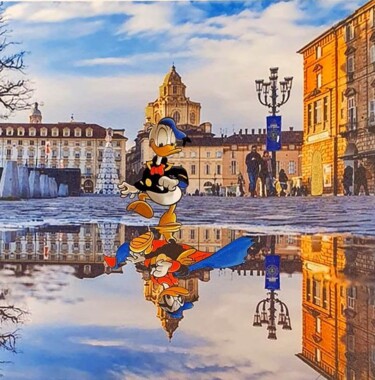 Printmaking titled "Città Magica" by Sergio Veglio, Original Artwork, Digital Print