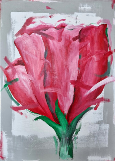 Malerei mit dem Titel "red" von Josef Hirthammer, Original-Kunstwerk, Acryl