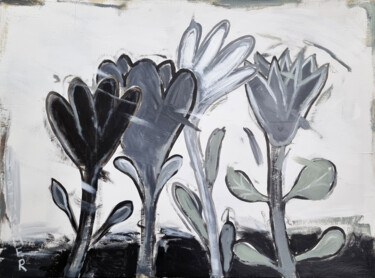Malerei mit dem Titel "Das Quartett" von Josef Hirthammer, Original-Kunstwerk, Acryl