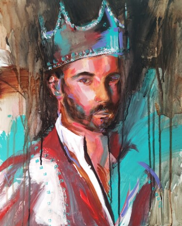 绘画 标题为“The King” 由Antigoni Tziora, 原创艺术品, 丙烯