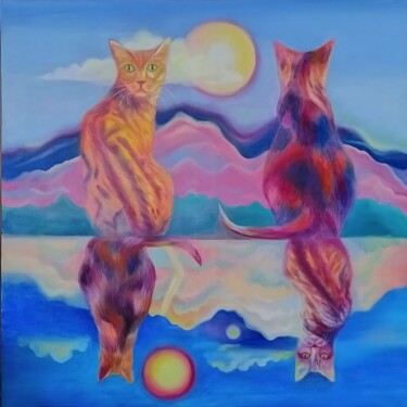 Painting titled "Time when there wer…" by Svetlana Leont Eva, Original Artwork, Oil
