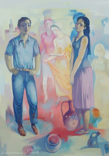 绘画 标题为“Young people” 由Azeriman, 原创艺术品, 数字油画