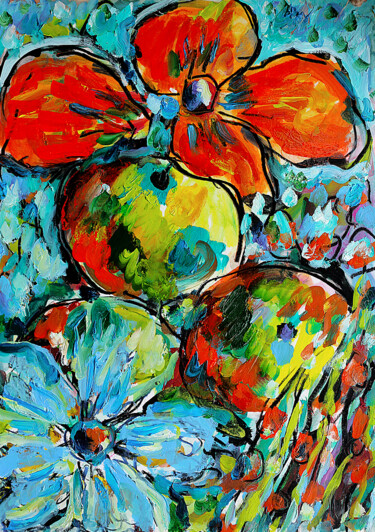 Peinture intitulée "Désintégration" par Jean Mirre, Œuvre d'art originale, Huile