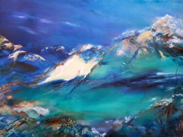 Peinture intitulée "Esprit montagne (2)" par Michèle Labbrecayla, Œuvre d'art originale, Huile