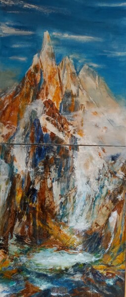 Peinture intitulée "Cerro Torre" par Michèle Labbrecayla, Œuvre d'art originale, Acrylique