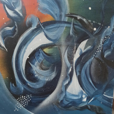 Peinture intitulée "Qui ? Quoi ?" par Virginie Gauthier, Œuvre d'art originale, Acrylique