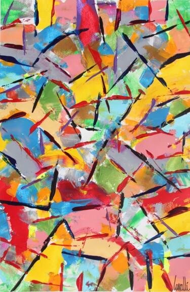 Peinture intitulée "23 099 Colored 99" par Pascal Cavalli, Œuvre d'art originale, Acrylique
