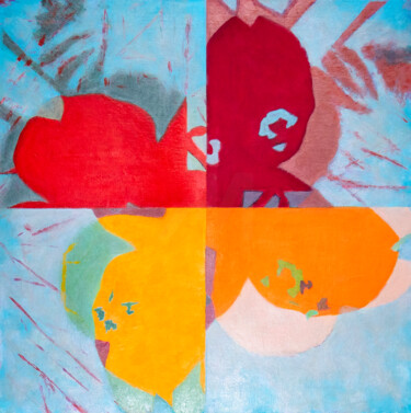 Blossom -203 Salute to Andy Warhol 绘画 标题为“Blossom -203 Salute…” 由Jianfei Yuan, 原创艺术品, 丙烯