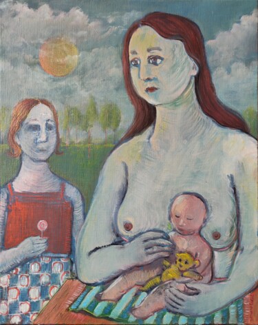 Fatherless Peinture intitulée "Fatherless" par Richard Cress, Œuvre d'art originale, Huile