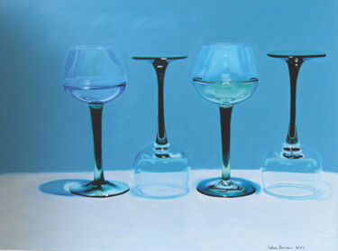 Painting titled "Coupes d’Alsace" by Manon Germain, Original Artwork, Oil Mounted on Wood Stretcher frame