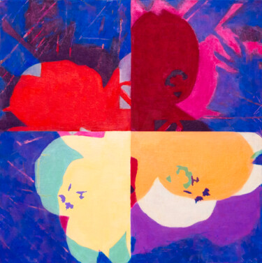 Blossom -202 Salute to Andy Warhol 绘画 标题为“Blossom -202 Salute…” 由Jianfei Yuan, 原创艺术品, 丙烯