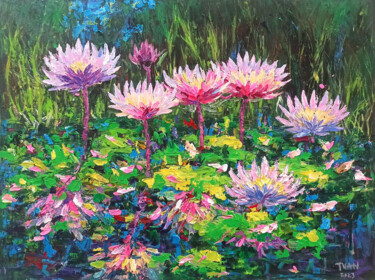 Water lily, Flower of purity 54 绘画 标题为“Water lily, Flower…” 由Anh Tuan Le, 原创艺术品, 丙烯