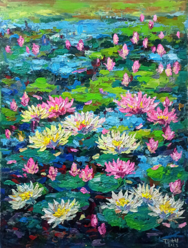 Water lily, Flower of purity 56 绘画 标题为“Water lily, Flower…” 由Anh Tuan Le, 原创艺术品, 丙烯