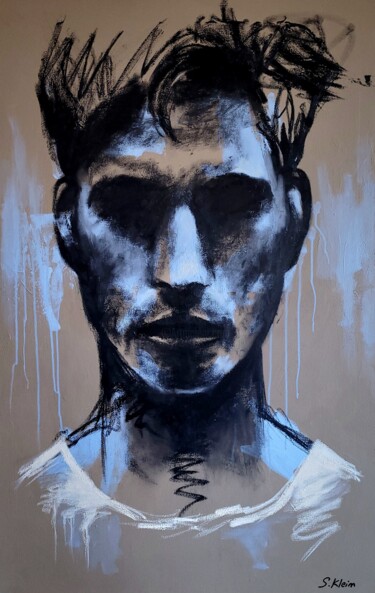 Peinture intitulée "Nathan" par Sébastien Klein, Œuvre d'art originale, Huile Monté sur Châssis en bois