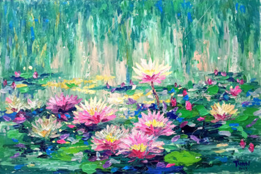 Water lily, Flower of purity 59 绘画 标题为“Water lily, Flower…” 由Anh Tuan Le, 原创艺术品, 丙烯