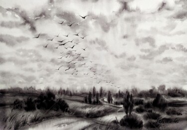 图画 标题为“Route” 由Olena Polovna, 原创艺术品, 水彩