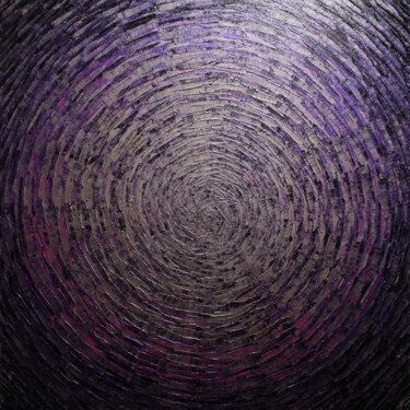 Éclat violet iridescent. Peinture intitulée "Éclat violet irides…" par Jonathan Pradillon, Œuvre d'art originale, Acrylique Monté sur Châssis en bois