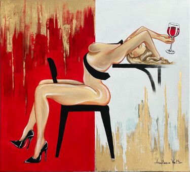 Nakedness Peinture intitulée "Nakedness" par Anastasia Valter, Œuvre d'art originale, Acrylique Monté sur Châssis en bois