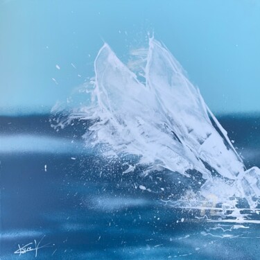 Painting titled "Régate d’automne" by Claire Morand, Original Artwork, Acrylic Mounted on Wood Stretcher frame