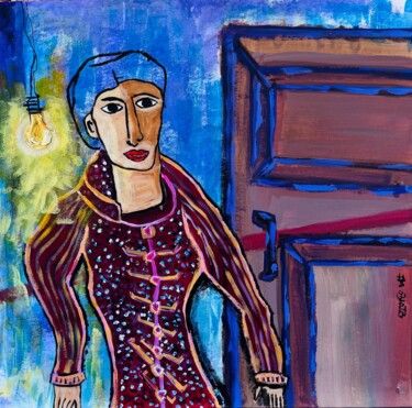 Schilderij getiteld "La Fuite" door Frédérick Meunier, Origineel Kunstwerk, Acryl