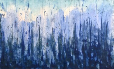 Painting titled "Blue with Blue" by Tim Steele, Original Artwork, Oil