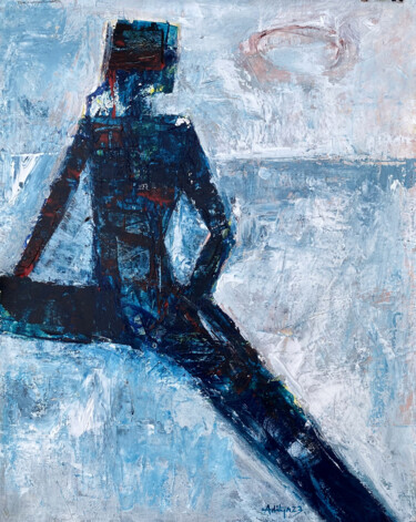 Painting titled "CONTIGUOUS 2" by Aditya Dev, Original Artwork, Acrylic