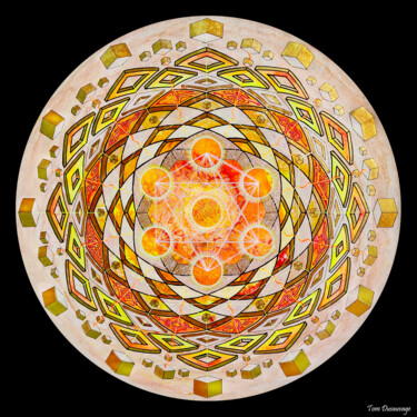 Painting titled "Seven Suns" by Tom Dusauvage, Original Artwork, Acrylic