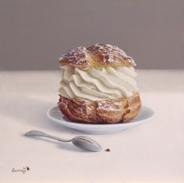 Painting titled "Dégustation de  cho…" by Reza Sarrafi, Original Artwork, Oil