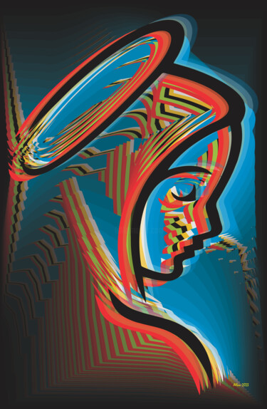 Artes digitais intitulada "NOSSA SENHORA DE ME…" por Reinhard Heydrich Allan De Souza Santos, Obras de arte originais, Pintu…