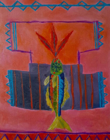 Fish Painting titled "Fish" by Marina Gorbachova, Original Artwork, Oil