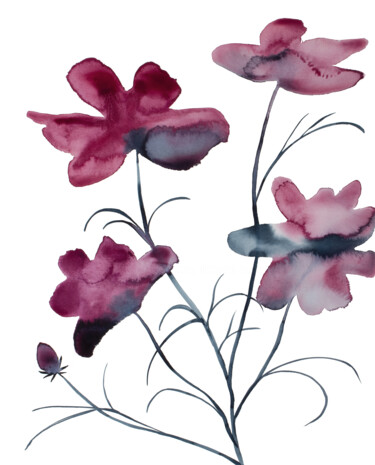 Cosmo No. 9 绘画 标题为“Cosmo No. 9” 由Elizabeth Becker, 原创艺术品, 水彩