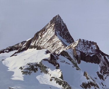 Peinture intitulée "Finsteraarhorn" par Patrick Egger, Œuvre d'art originale, Acrylique Monté sur Châssis en bois