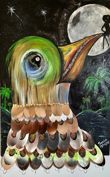绘画 标题为“Algo más que soñar” 由Sonia Weber (Sonia la Cubana), 原创艺术品, 丙烯 安装在其他刚性面板上