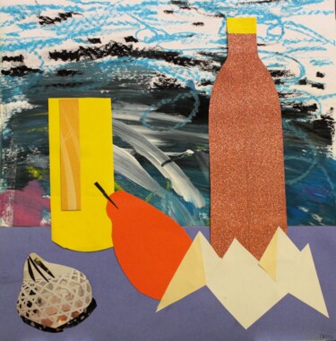 Collages intitulée "N223" par Philip Moreau, Œuvre d'art originale, Collages
