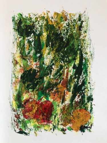 Peinture intitulée "Octobre dans le pré…" par Claudine Janel, Œuvre d'art originale, Acrylique Monté sur Carton