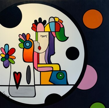 Painting titled "Imagine" by Virginia Benedicto, Original Artwork, Acrylic