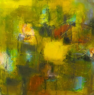 Painting titled "étude acrylique" by Ar Bilbo, Original Artwork, Acrylic Mounted on Wood Stretcher frame