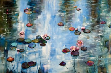 Malerei mit dem Titel "My Love For Water L…" von Sandra Gebhardt-Hoepfner, Original-Kunstwerk, Acryl Auf Keilrahmen aus Holz…