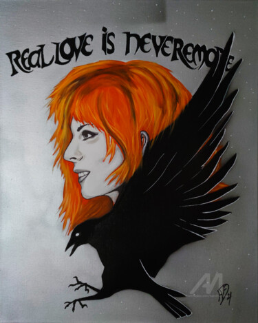 Peinture intitulée "Mylene Real love is…" par Handfabdream, Œuvre d'art originale, Acrylique Monté sur Châssis en bois