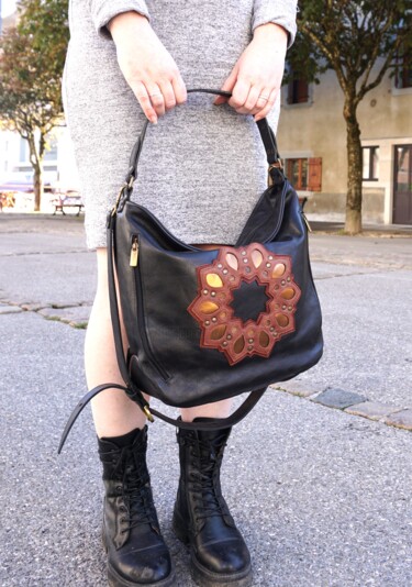 Design intitulée "Sac grand format en…" par Marieke Creation, Œuvre d'art originale, Accessoires