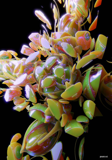 Digital Arts titled "Datura" by Kubicol, Original Artwork, 3D Modeling
