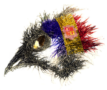 数字艺术 标题为“Pandemi Bird Andorra” 由Johann Sidlo, 原创艺术品, 数字油画