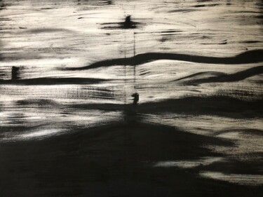 Painting titled "Winter" by Marta Florczyk Art, Original Artwork, Acrylic Mounted on artwork_cat.